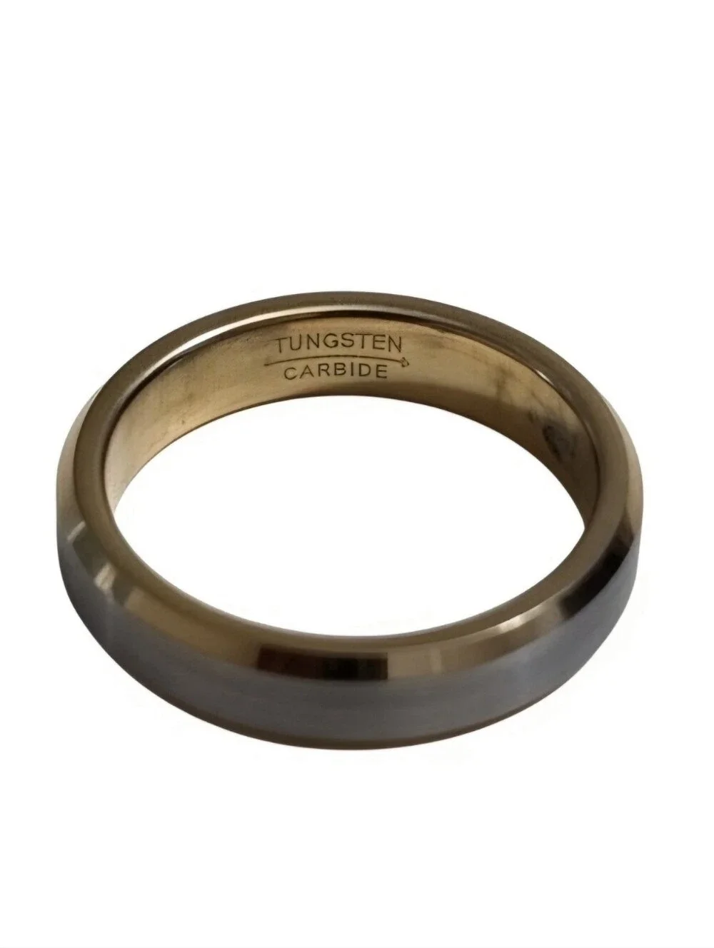 His & Hers Tungsten Carbide Wedding Band Set – Two-Tone Gold & Silver